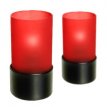031/003 Portavelas Star rojo con base negra - Pack 6 lámparas