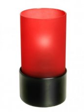 Portavelas Star rojo con base negra - Pack 6 lámparas