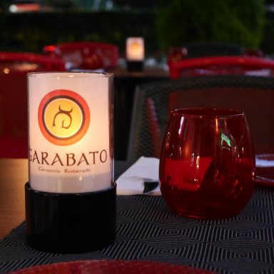 Porta velas con logo