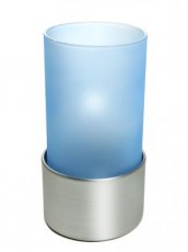 Portavelas Star azul con base plateada - Pack 6 lámparas