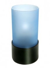 031/008 Portavelas Star azul con base negra - Pack 6 lámparas
