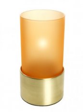 Portavelas Star naranja con base dorada - Pack de 6 lámparas