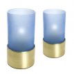 032/008 Portavelas Star azul con base dorada - Pack de 6 lámparas