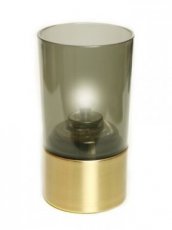 Portavelas Star Plastic gris con base dorada - Pack de 6 lámparas